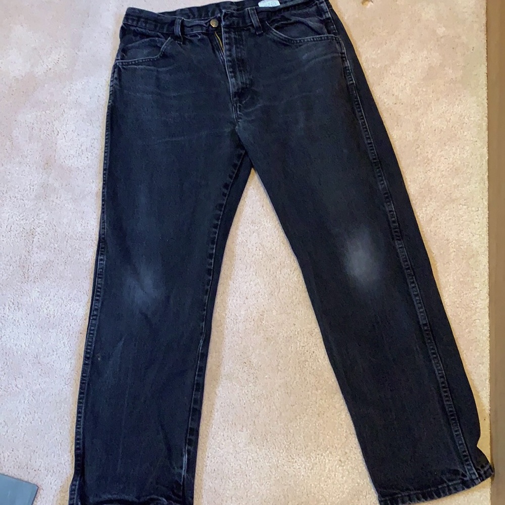 Men’s black denim.